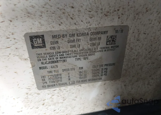 KL4CJASB5KB771361: 44220853