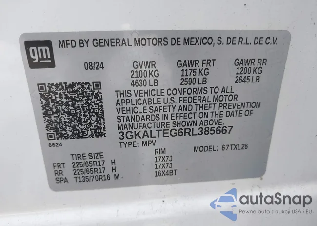 3GKALTEG6RL385667: 44220867