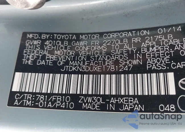 JTDKN3DUXE1781247: 44220882