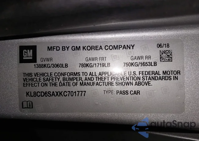 KL8CD6SAXKC701777: 44220897