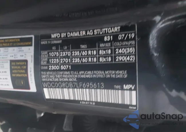 WDC0G8DB7LF695613: 44220919