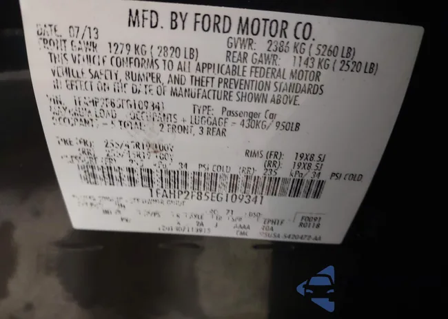 1FAHP2F85EG109341: 44219963