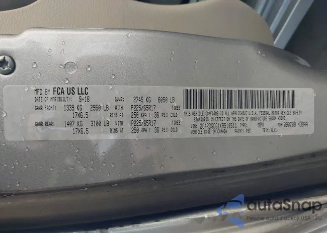 2C4RDGCG1KR510511: 44219970