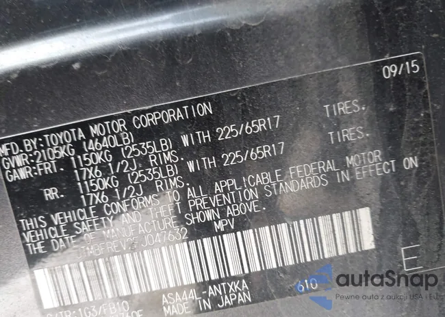 JTMBFREV2FJ047632: 44220025