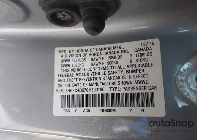 2HGFC4B07GH300180: 44220059