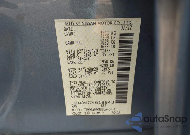 5N1AA0NE7CN618943: 44220061