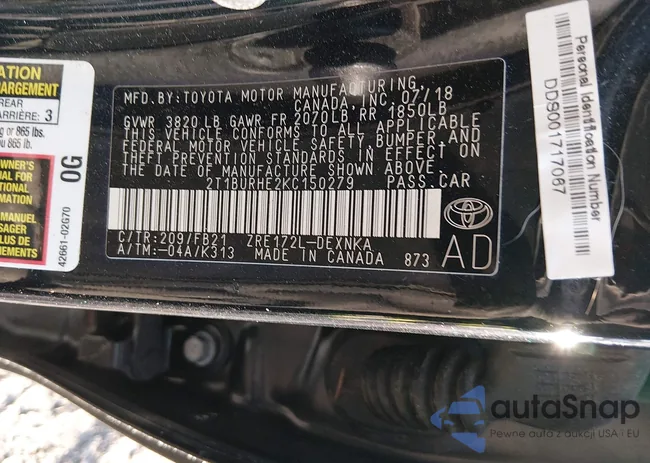 2T1BURHE2KC150279: 44220062