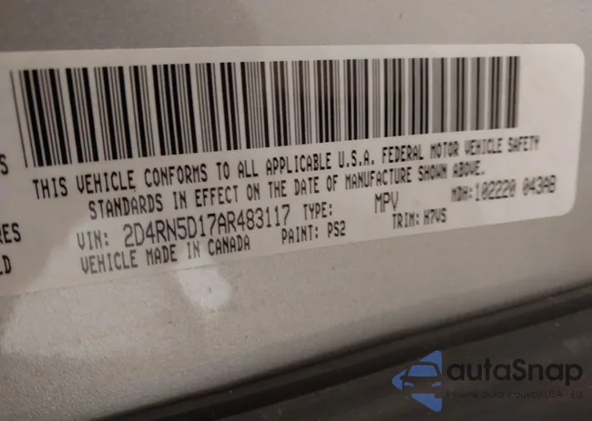 2D4RN5D17AR483117: 44220099
