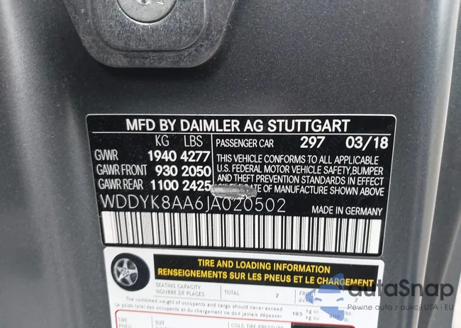 WDDYK8AA6JA020502: 44220194