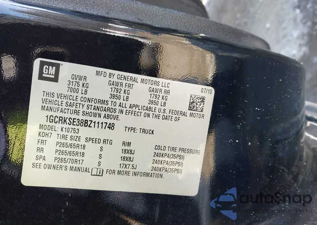 1GCRKSE38BZ111748: 44220202