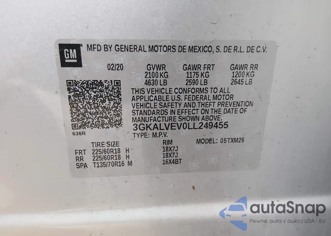 3GKALVEV0LL249455: 44221363