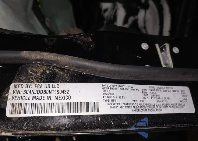 3C4NJDDB0NT190432: 44221479