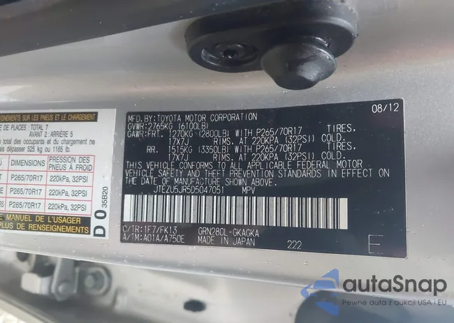 JTEZU5JR5D5047051: 44221489