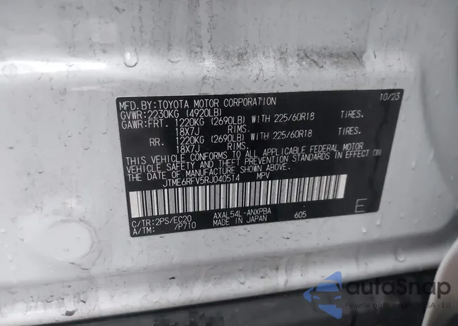 JTME6RFV5RJ040514: 44221544