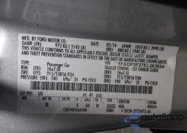 1FADP3F27EL263024: 44221597