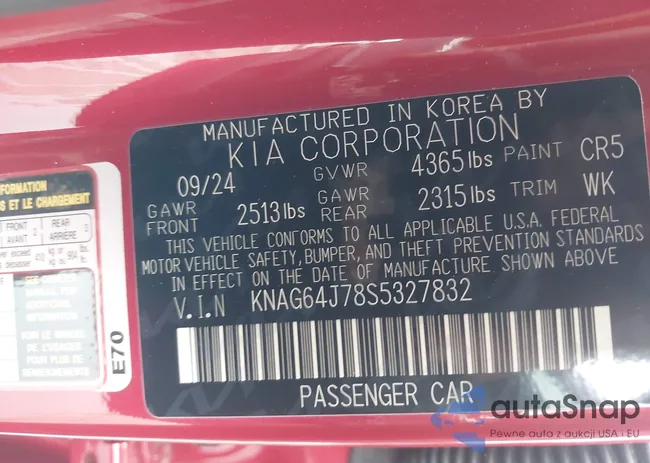 KNAG64J78S5327832: 44221657