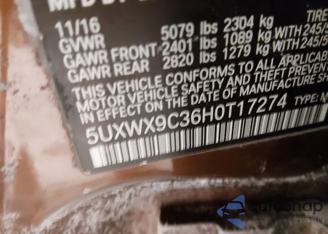 5UXWX9C36H0T17274: 44221771