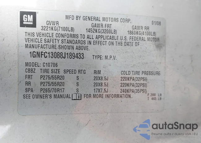 1GNFC13088J189433: 44221789