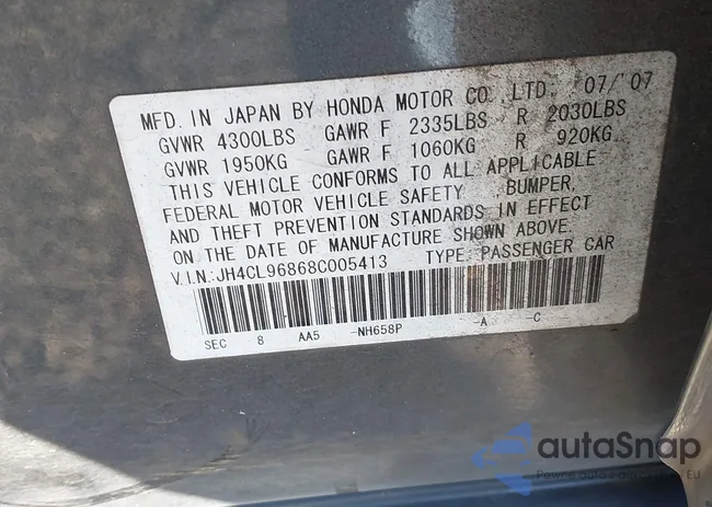 JH4CL96868C005413: 44221798