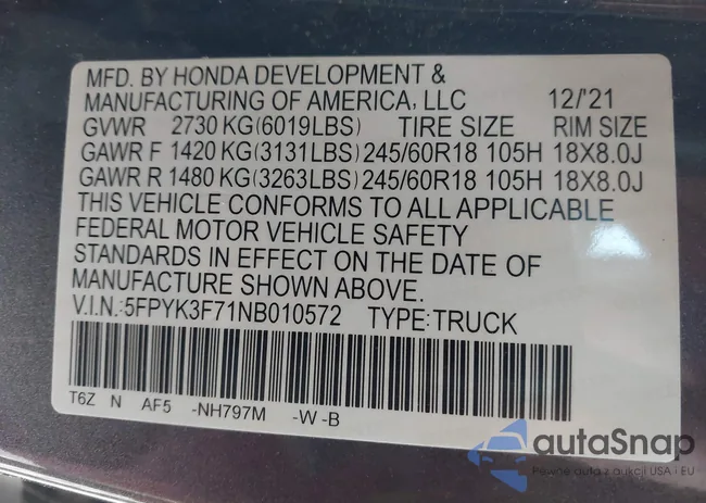 5FPYK3F71NB010572: 44221837