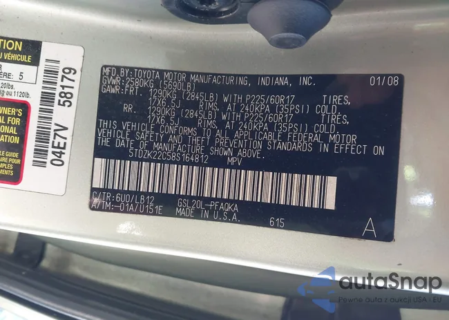 5TDZK22C58S164812: 44221873