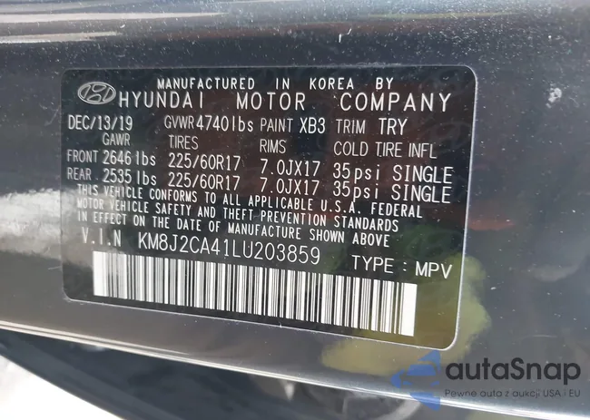 KM8J2CA41LU203859: 44221948