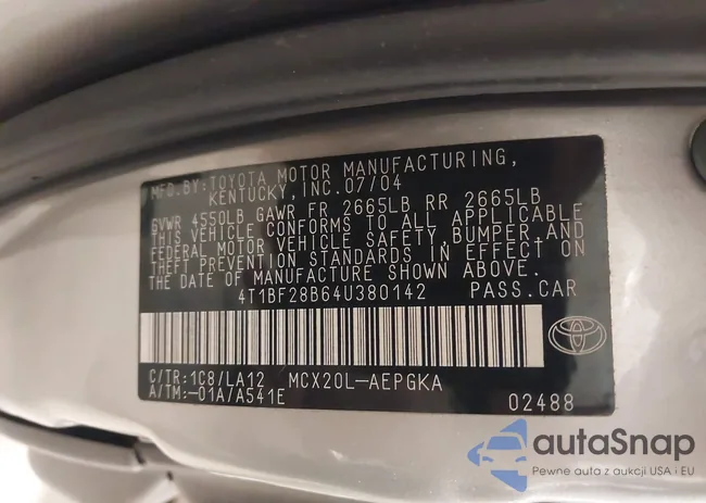 4T1BF28B64U380142: 44220971