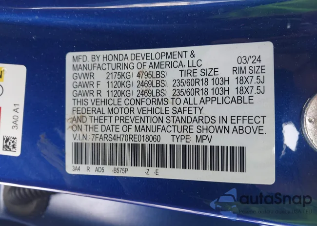 7FARS4H70RE018060: 44221078