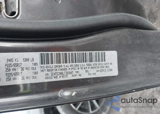 3C4PDCAB8JT303407: 44221121