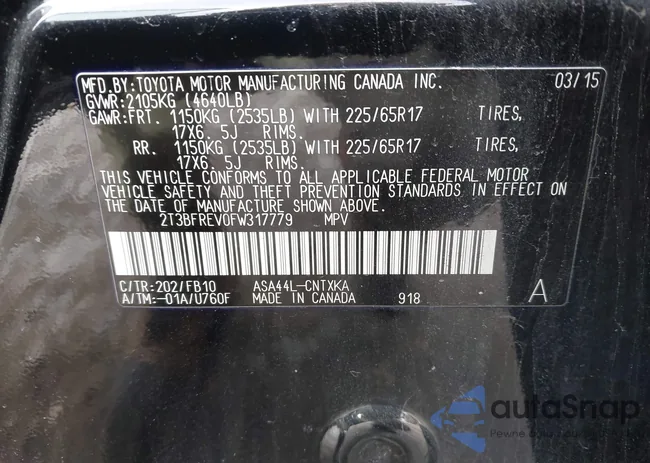 2T3BFREV0FW317779: 44221255