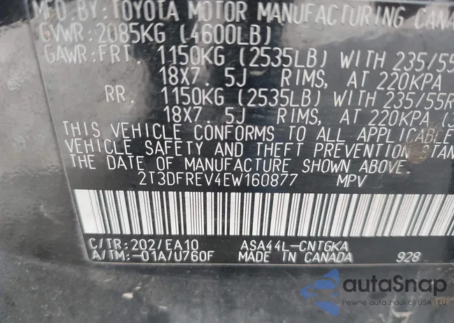 2T3DFREV4EW160877: 44221259