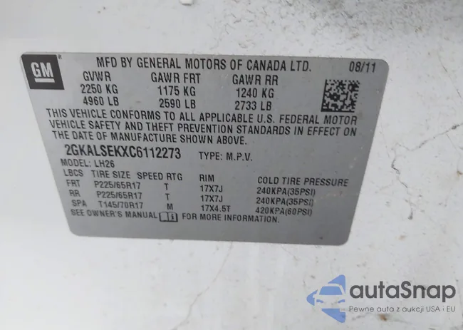 2GKALSEKXC6112273: 44221266