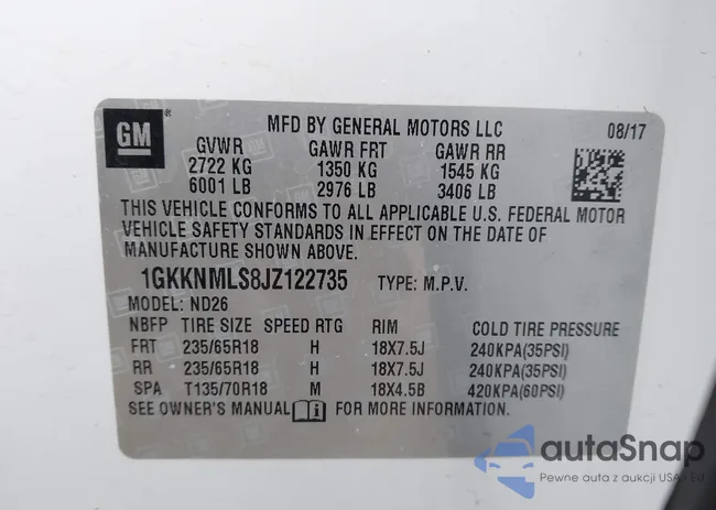 1GKKNMLS8JZ122735: 44221269