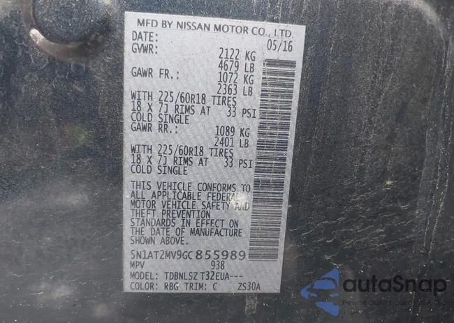 5N1AT2MV9GC855989: 44221338