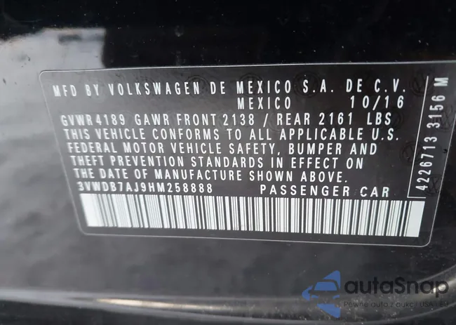 3VWDB7AJ9HM258888: 44222420