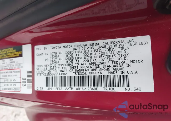 5TETX22N56Z296882: 44222490