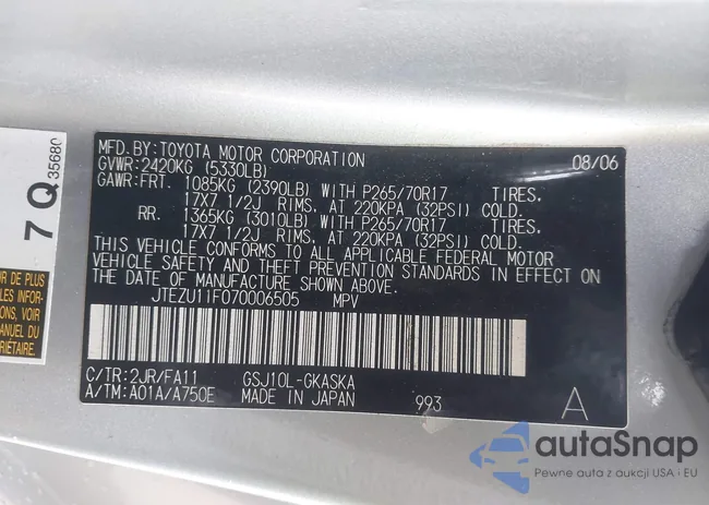 JTEZU11F070006505: 44222576