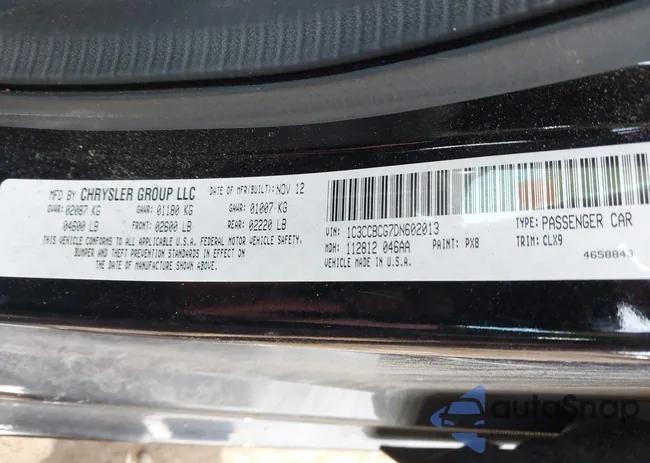 1C3CCBCG7DN602013: 44222588