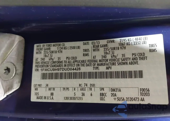 1FMCU9H97DUD04428: 44222661