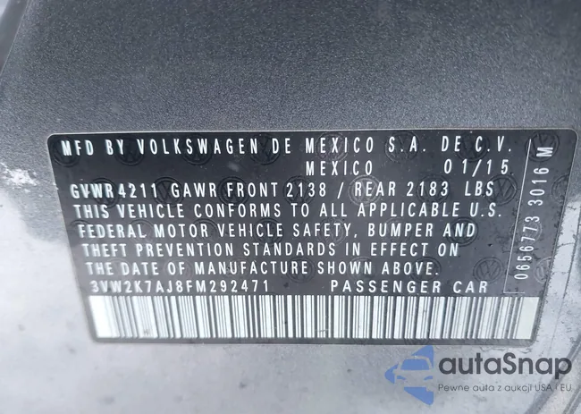 3VW2K7AJ8FM292471: 44222715