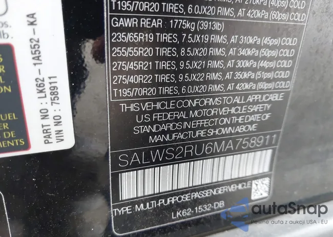 SALWS2RU6MA758911: 44222751