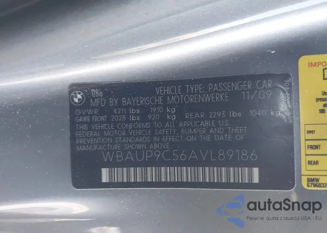 WBAUP9C56AVL89186: 44222757