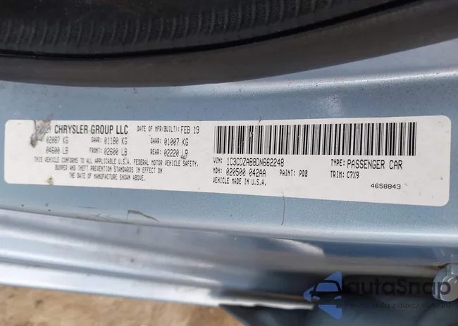 1C3CDZAB8DN662248: 44222849