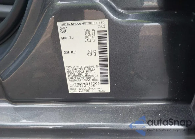 1N4BL4DV5MN387205: 44222010