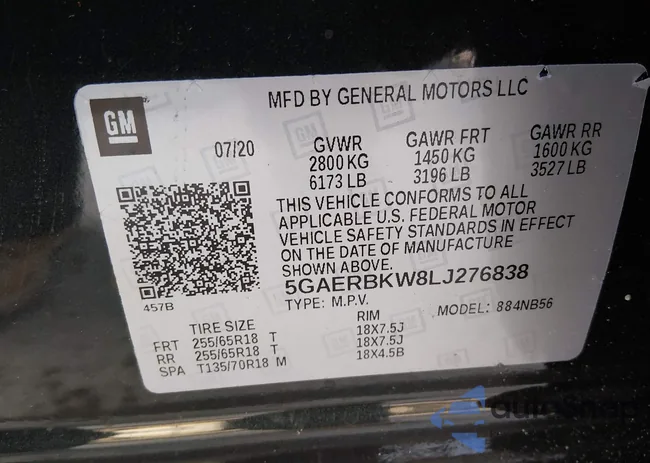 5GAERBKW8LJ276838: 44222192