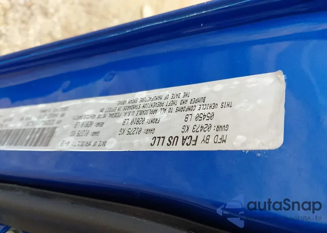 2C3CDXGJ7JH284205: 44222313