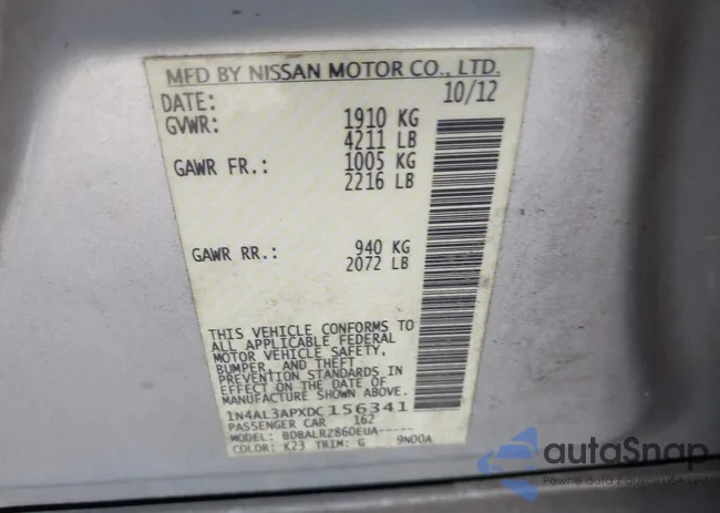 1N4AL3APXDC156341: 44223374