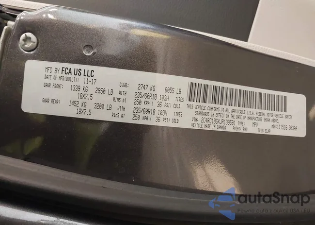 2C4RC1BGXJR139591: 44223570