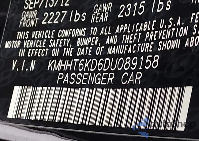 KMHHT6KD6DU089158: 44223586