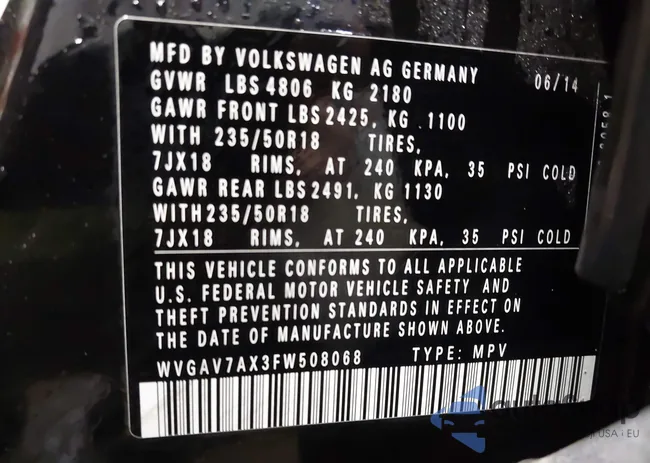 WVGAV7AX3FW508068: 44223638